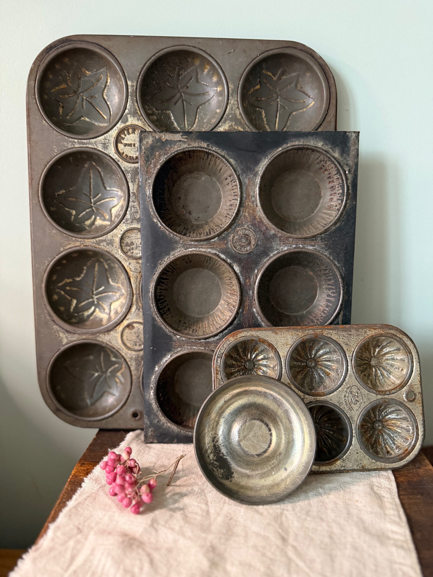 Vintage Metal Baking Tins