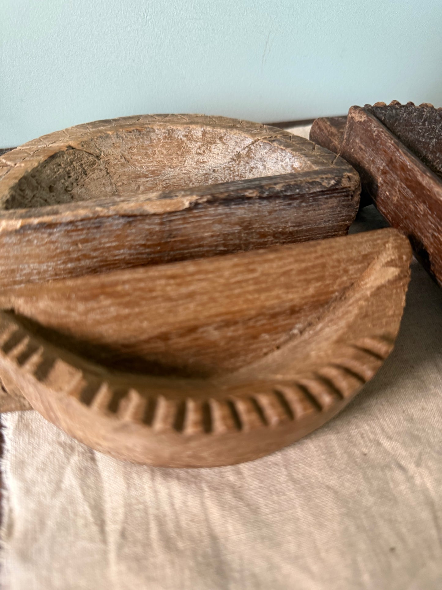 Hand-Carved Wooden Sweet Bowls
