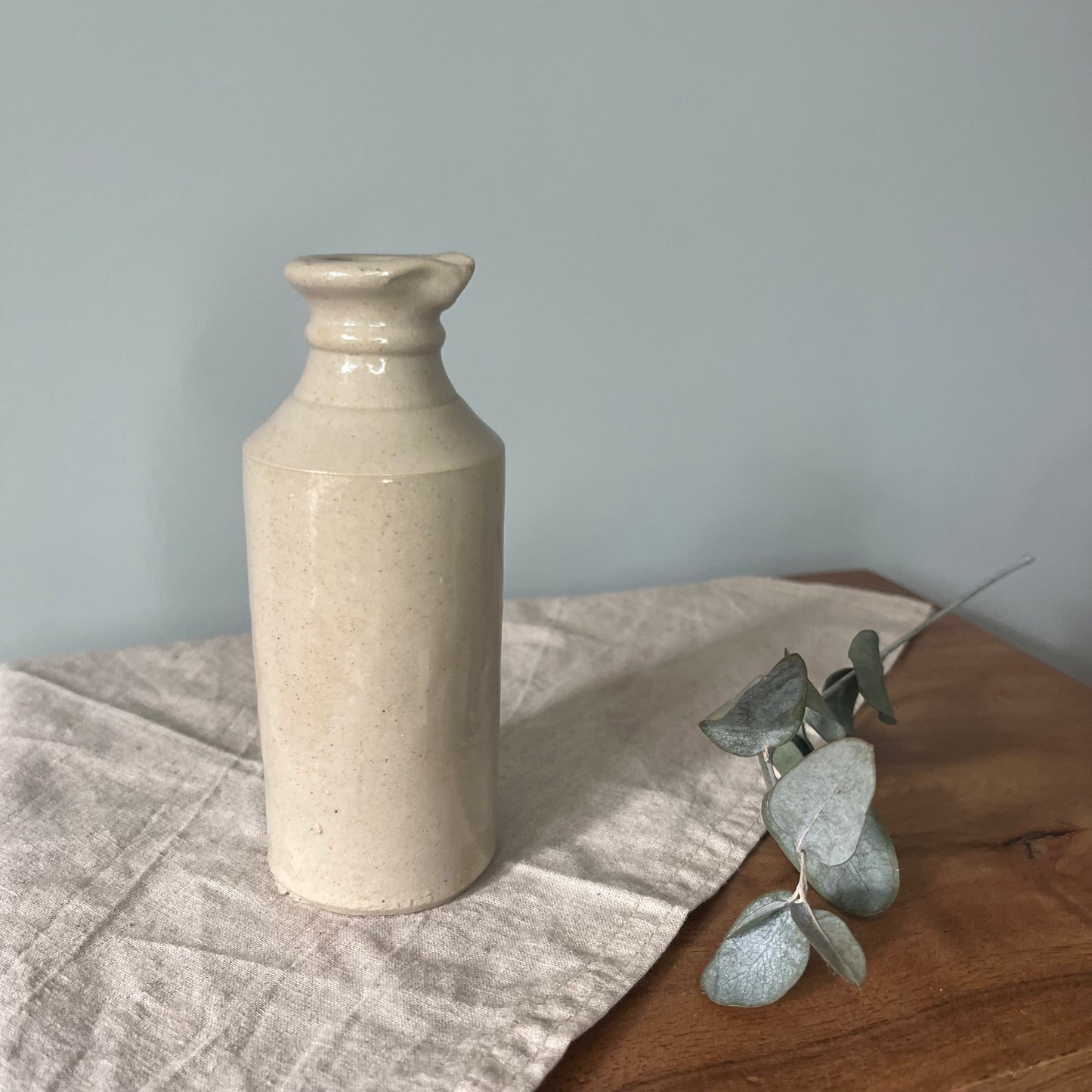 White Stoneware Ink Bottle