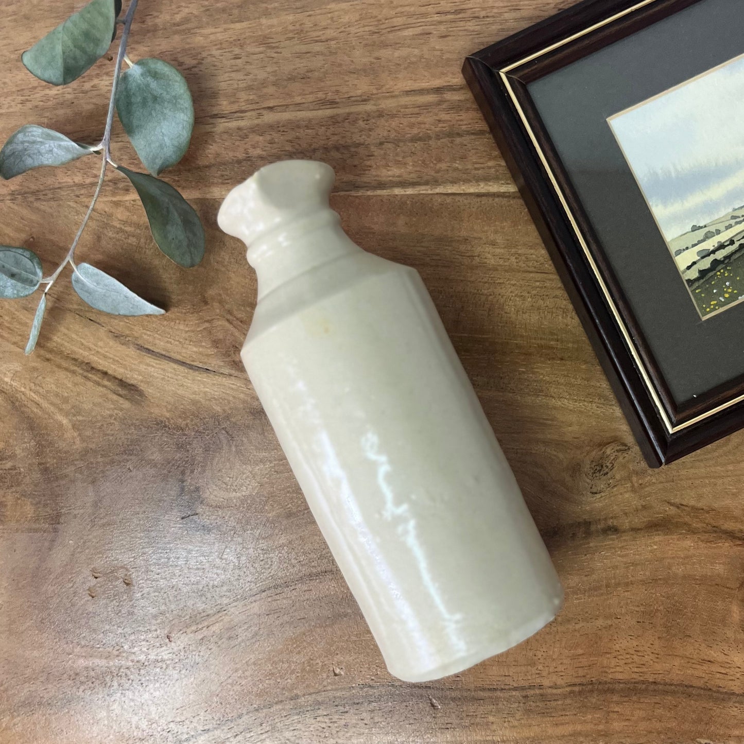 White Stoneware Ink Bottle