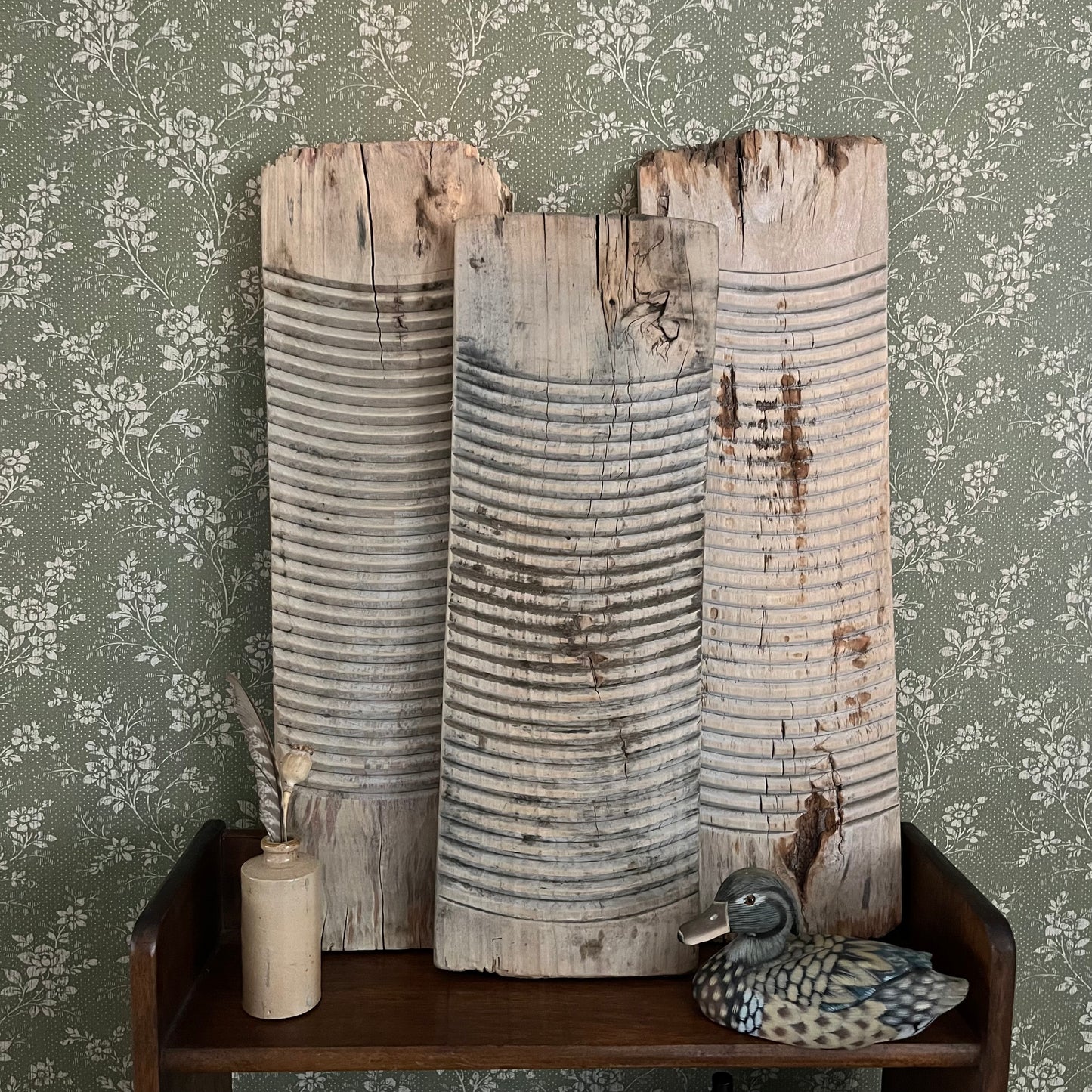 Vintage reclaimed wooden washboard