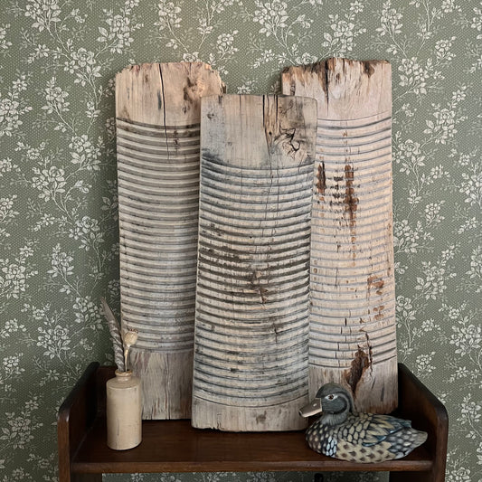 Vintage reclaimed wooden washboard