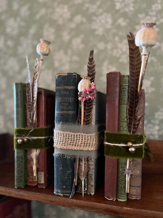 Vintage Book Set - Autumnal Decor