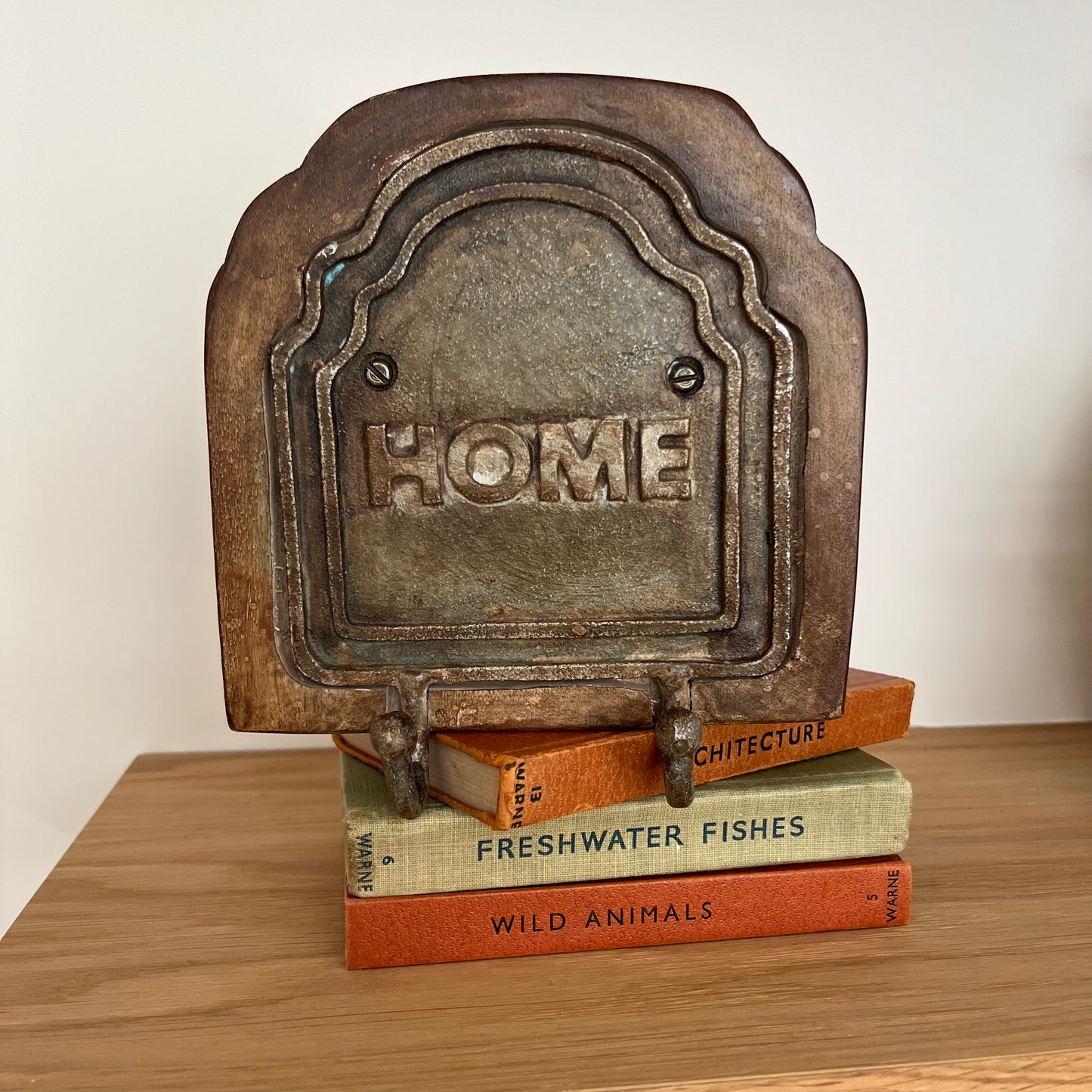 Home Coat Hook with 2 Hangers – Reclaimed Wood and Metal (15cm)