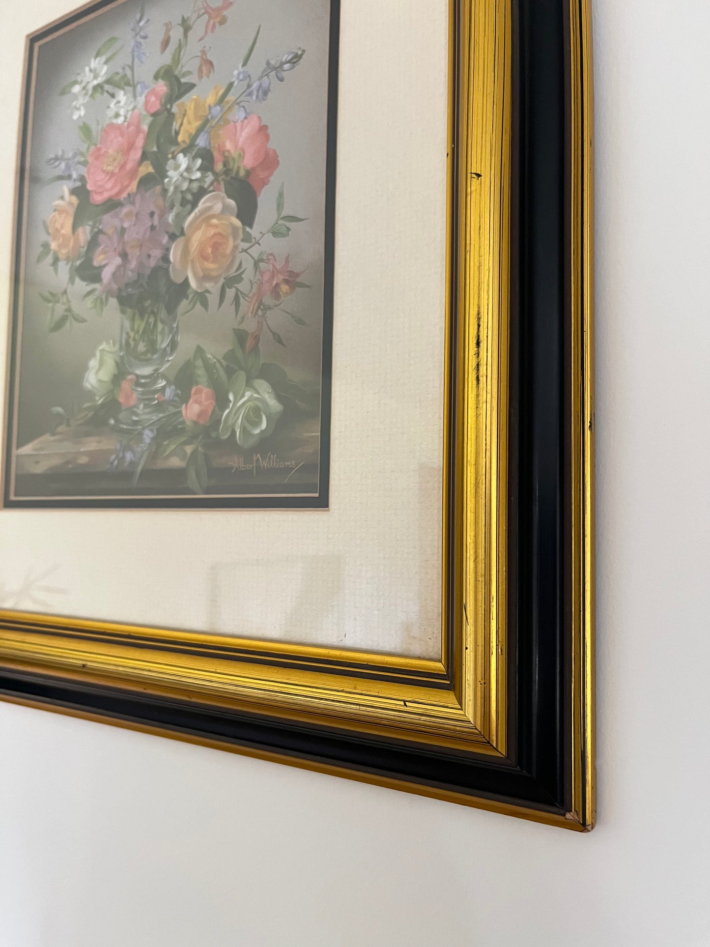 Framed Albert Williams Print – Still Life of Spring Flowers