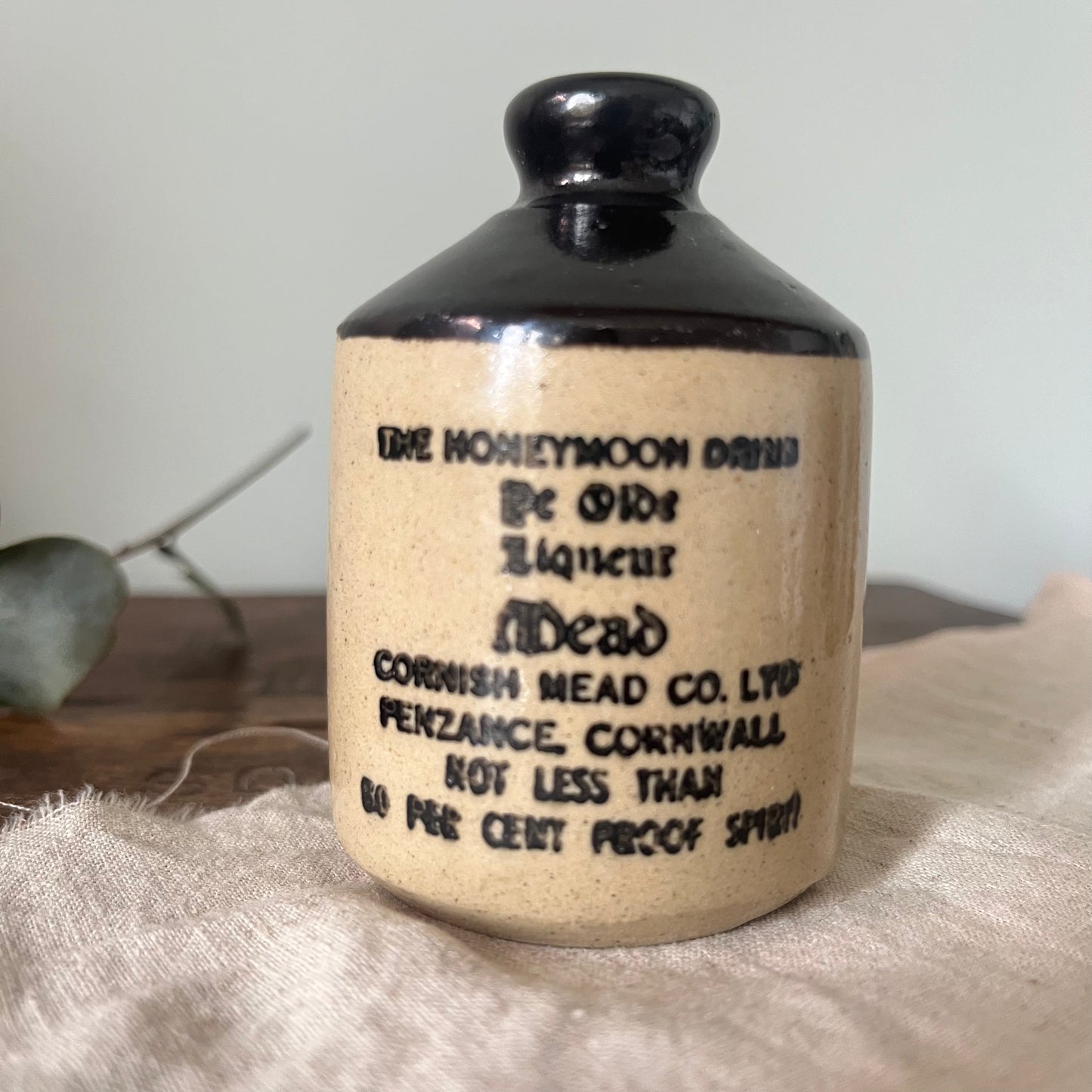 Tiny Vintage Flagon Bottle The Honeymoon Drink