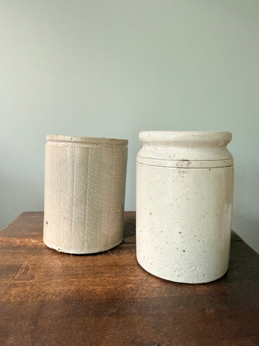 Antique Kitchen Pots - white