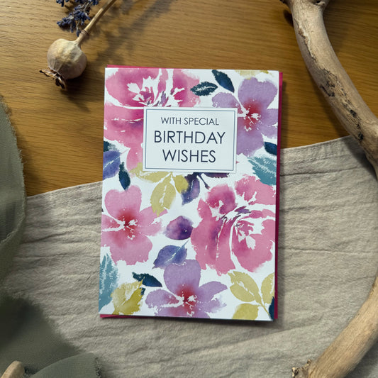 Card: With special birthday wishes