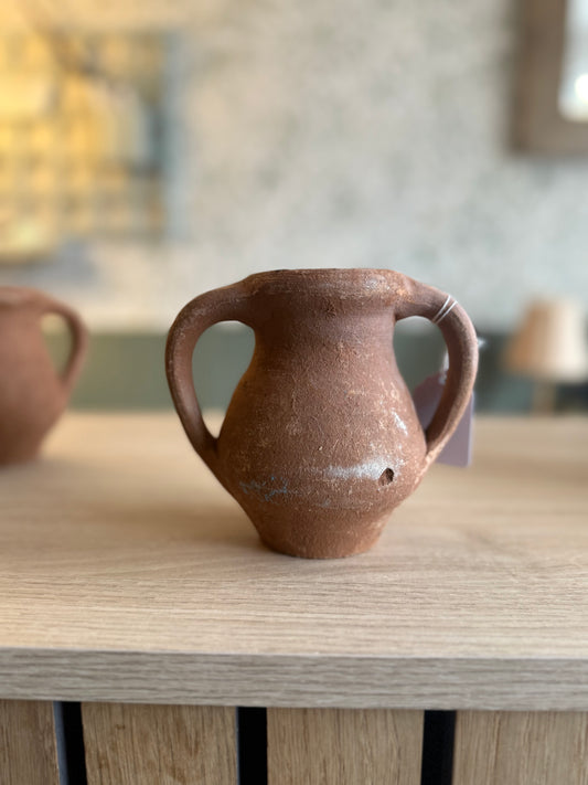Small Turkish Double-Handled Terracotta Pot