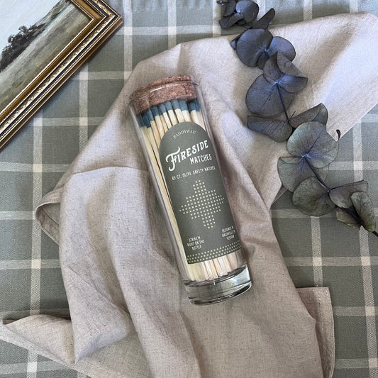 Fireside Tall Safety Matches - Olive Green Tip