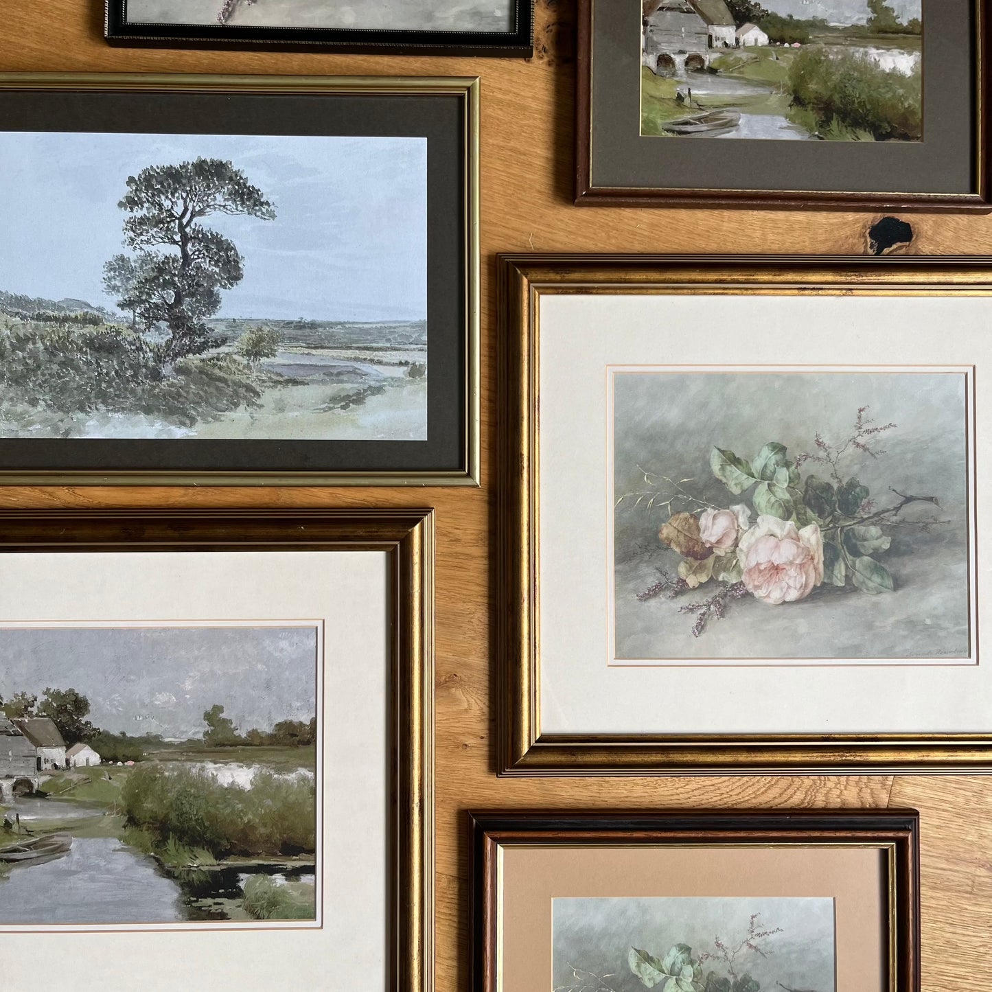 Antique Rose Flowers Still Life Framed