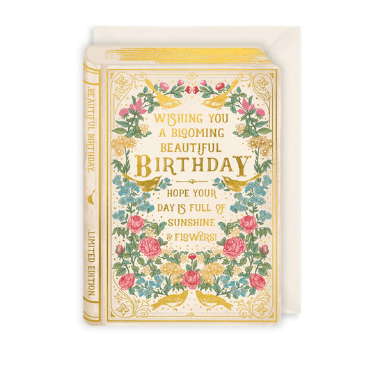Blooming Birthday Card – A Book-Shaped Wish Full of Flowers