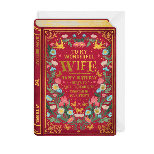 To My Wonderful Wife – A Book-Shaped Birthday Card Full of Love