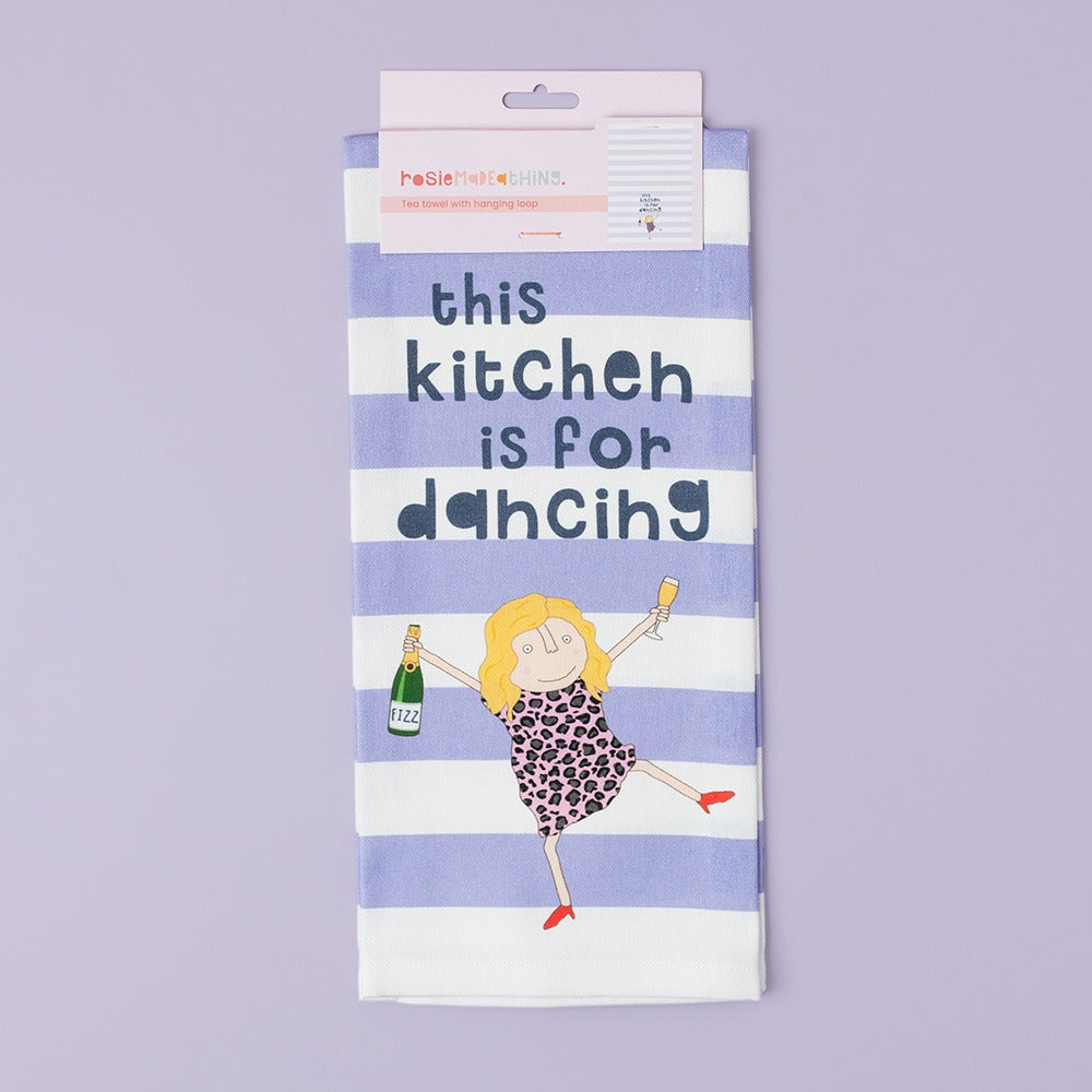 This kitchen is for dancing Tea Towel