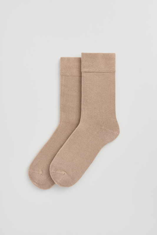Milky Tea Beige Bamboo Socks