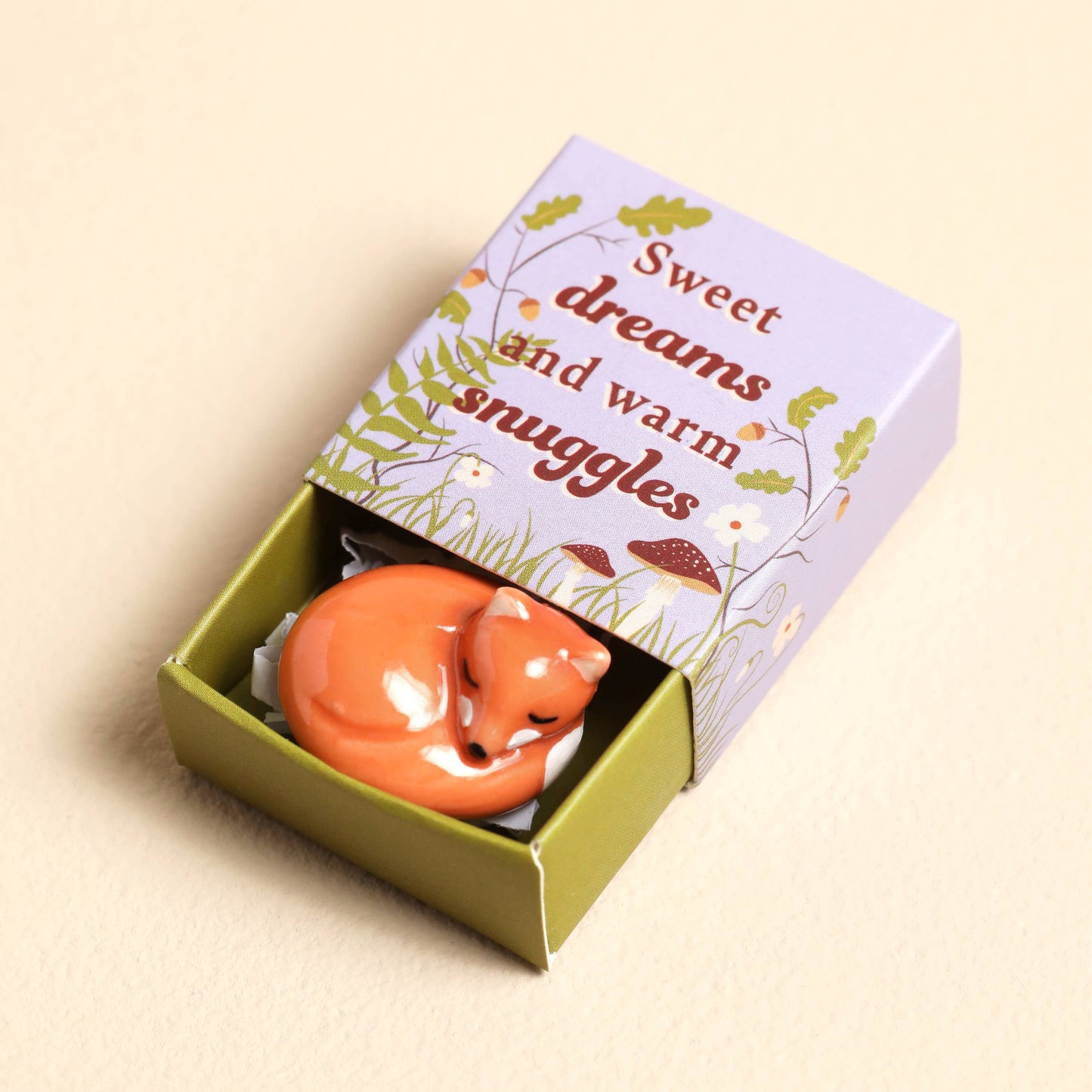 Tiny Matchbox Ceramic Tokens: Squirrel