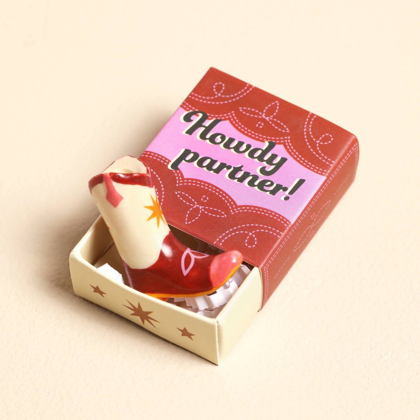 Tiny Matchbox Ceramic Tokens: Highland Cow