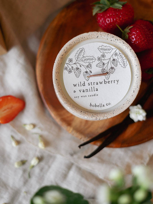 Wild Strawberry & Vanilla Soy Wax Candle - Limited Edition