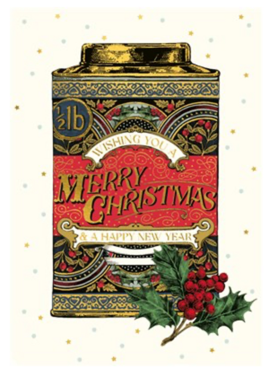 Vintage Tea Tin Christmas Card