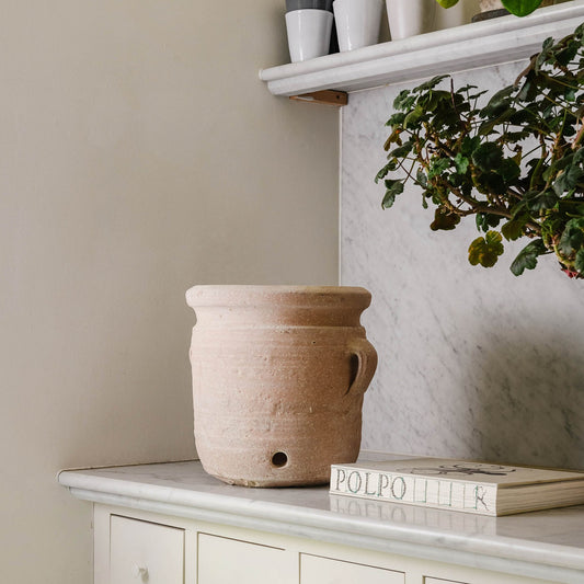 Terracotta Cylinder Pot with Handles